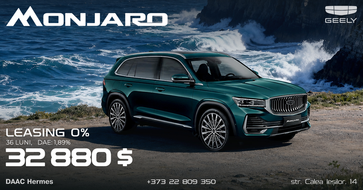 GEELY Monjaro — 32 880 $, leasing 0%